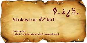 Vinkovics Ábel névjegykártya